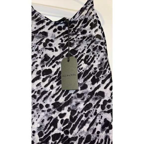 NWT All Saints Essie Ambient Cheetah Printed Cotton Slip Dress -small - Picture 4 of 7